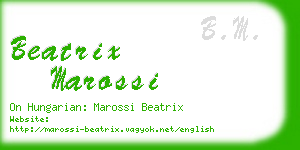 beatrix marossi business card